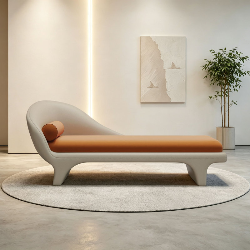 chaise longue au design minimaliste et incurvé moderne