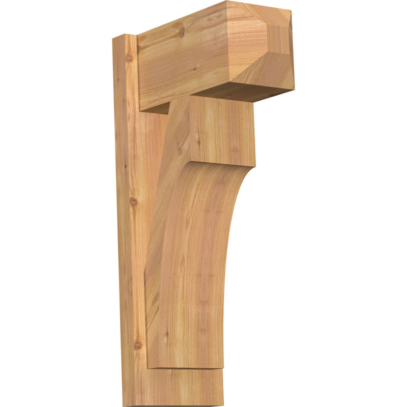 Persienne en bois rustique Westlake Craftsman, Cèdre rouge occidental l 7 1/2 po (lisse), P 28 po x H 34 po