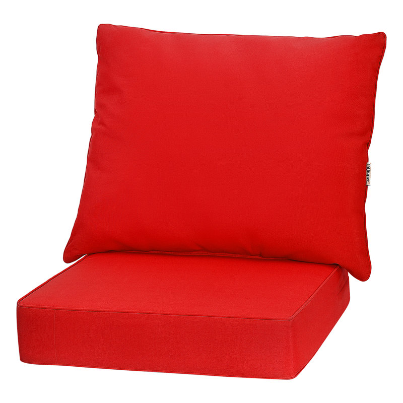 Outdoor 6'' Lounge Chair Seat / Back Cushion, Red