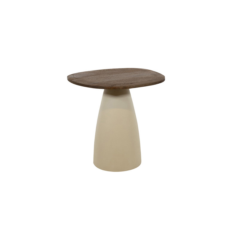 Solid Wood Pedestal End Table