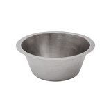 16" Round Hammered Copper Prep Sink in Nickel w/ 3.5" Drain Opening