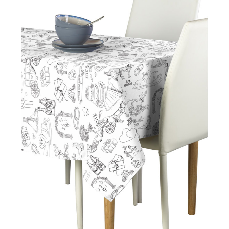 Etzel Geometric Tablecloth, 120" L x 60" W