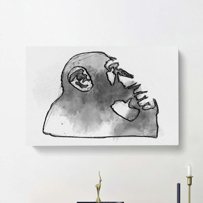 Thinker Monkey by Banksy - Wrapped Canvas