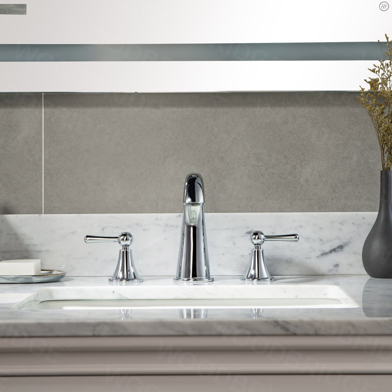 Robinet pour salle de bain large, Chrome