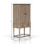 18 po Large armoire couleur sable pour verres et verres 21,25 bar, couleur avec rangement