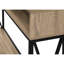 Table d'appoint pour chambre - couleur taupe, base de console de salon en métal noir, design fonctionnel