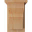 L 7 1/2 po x P 12 po x H 12 po Corbeau lisse Monterey avec plaque arrière, sapin Douglas-32533065-32533361-32533399