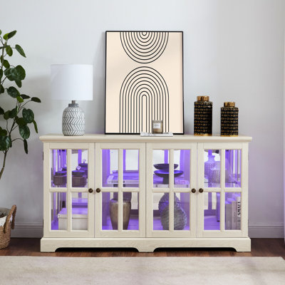 Armoire rétro blanche antique avec tablettes réglables et télécommande élégante et efficace