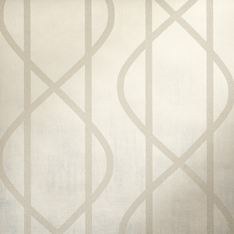 Universe Collection Saturn Glass Stone Geometric Lines Wallpaper Roll, Beige