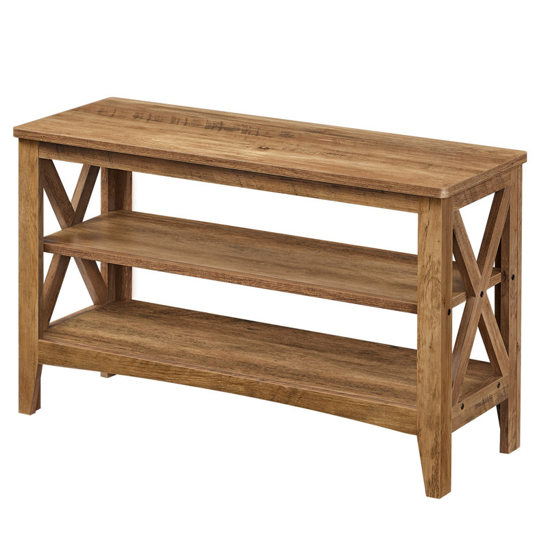2-tier Shoe Rack, Honey Brown, 18.9" H x 31.5" W x 11.8" D