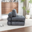 Canapé-lit pliant, canapé-lit convertible avec matelas pliable à coussins avec dossier, chaise-lit pliable portatif, canapé-lit confortable pour salon, gris foncé, simple
