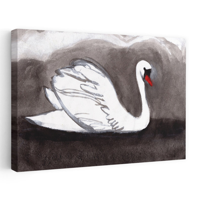 Contemporary Art Contemporary Bird Wall Art by Janel Bragg - Wrapped Canvas Print, 30.48 cm H x 45.72 cm W