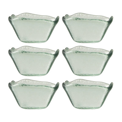 Vaisselle en verre 2,25 po x 2,25 po x H: 1,5 po Ramequin en verre transparent carré de 2 oz (ensemble de 6)