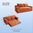 Loveseat Compression Sofa Bed Boneless Couch, Convertible 2-in-1 Design, Corduroy Fabric - Compact Memory Foam Couch For Small Spaces, Apartments, Home Office & Bedroom (grey)-938331438-924947498
