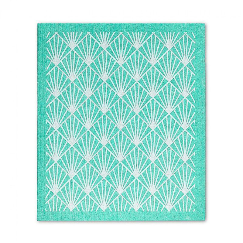 Set Of 2 Art Deco Graphic Dishcloth