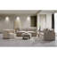 Canapé en lin beige beige et lin beige avec 2 coussins décoratifs Upend