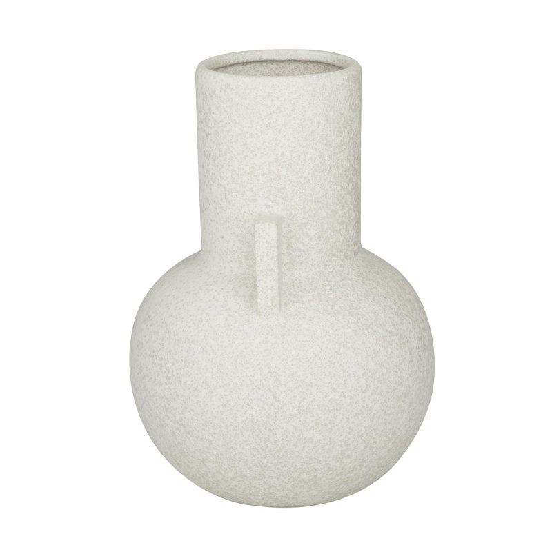 Vase moderne en céramique blanche 8 po x 11 po Cosmoliving By Cosmopolitan