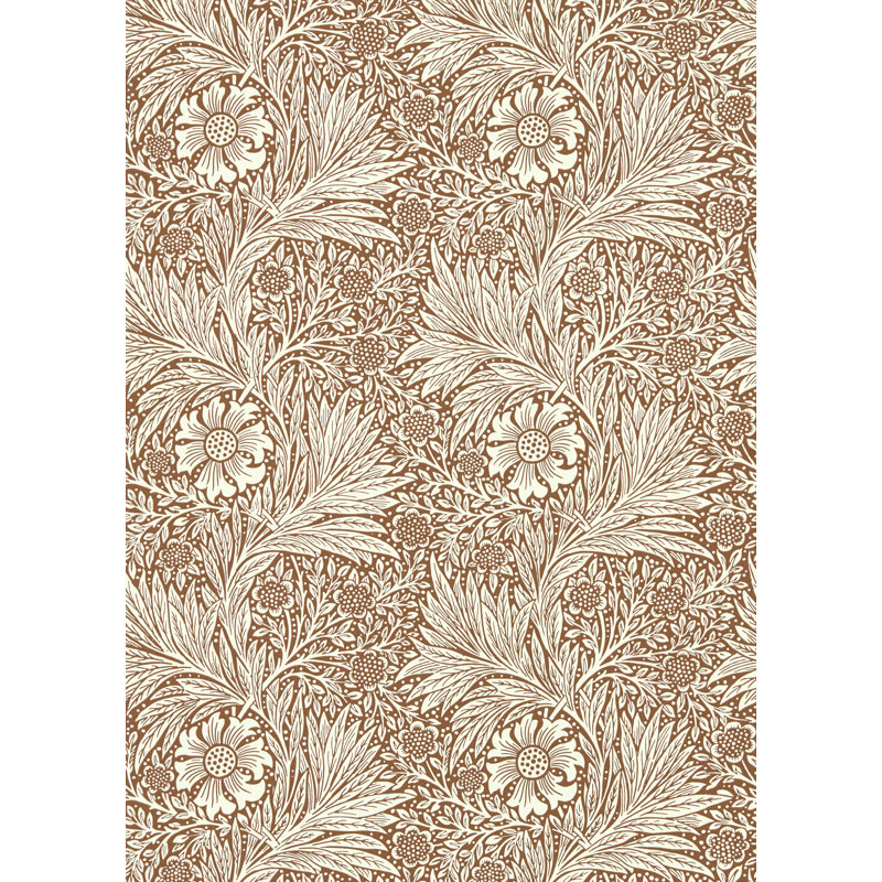 Marigold Wallpaper, Chocolate/Cream 