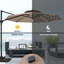 Parasol de patio en porte-à-faux de 10 pi avec lumières solaires incluses, grand abat-jour suspendu à 360 degrés pour une piscine et un patio-307880995