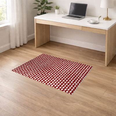 Tapis de bureau léger à pois