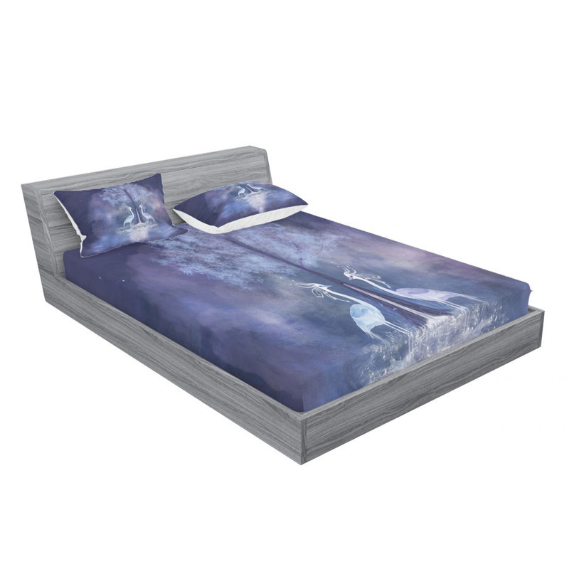 Microfiber Sheet Set, Queen Sheet Set with Fitted Sheet