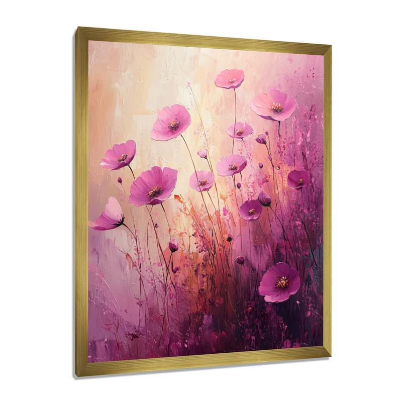 Baskett - Floral Wall Decor, H 20 po x l 12 po, Reproduction encadrée sans passe-partout, Doré