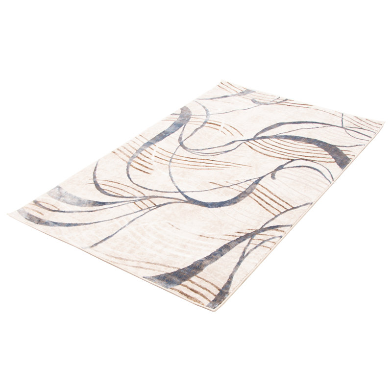 Leah Ivory Rug, Rectangle 5' x 8'