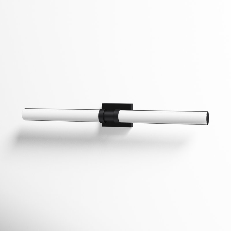 Midnight Black Dimmable LED Vanity Light with Frosted Diffuser