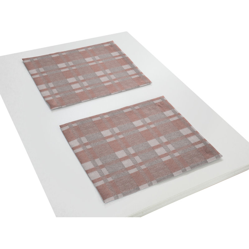 Devore Dining Linen Set, Pink/Grey