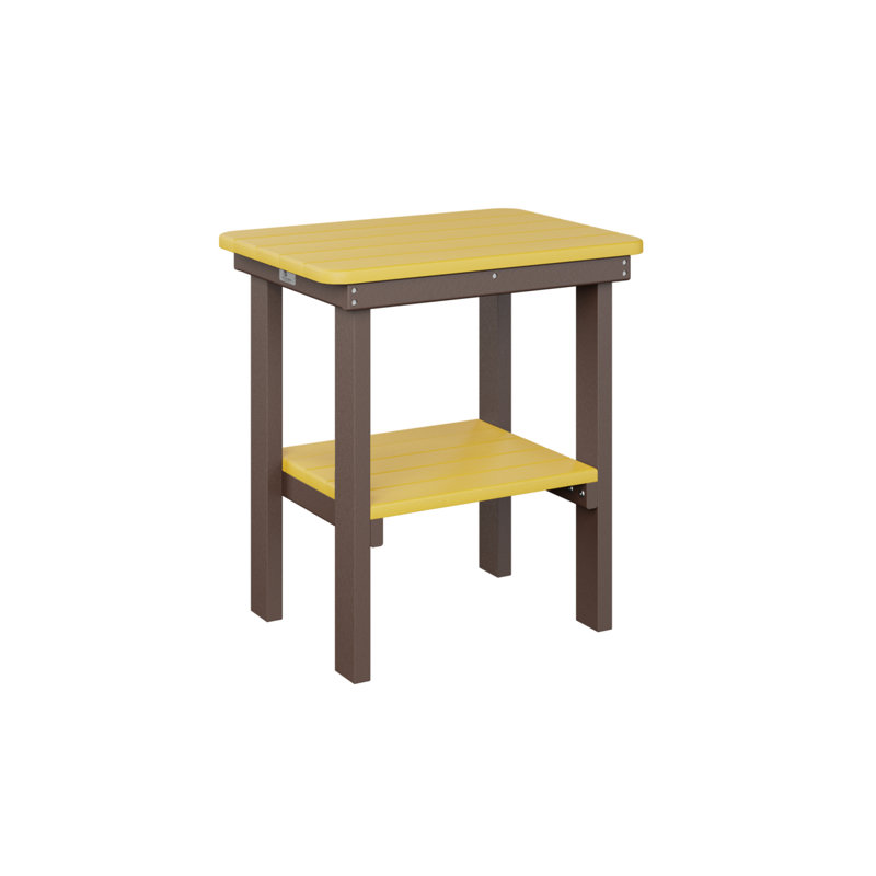 Berlin Gardens Rectangular End Dining Table, Chocolate Brown, Sunburst Yellow