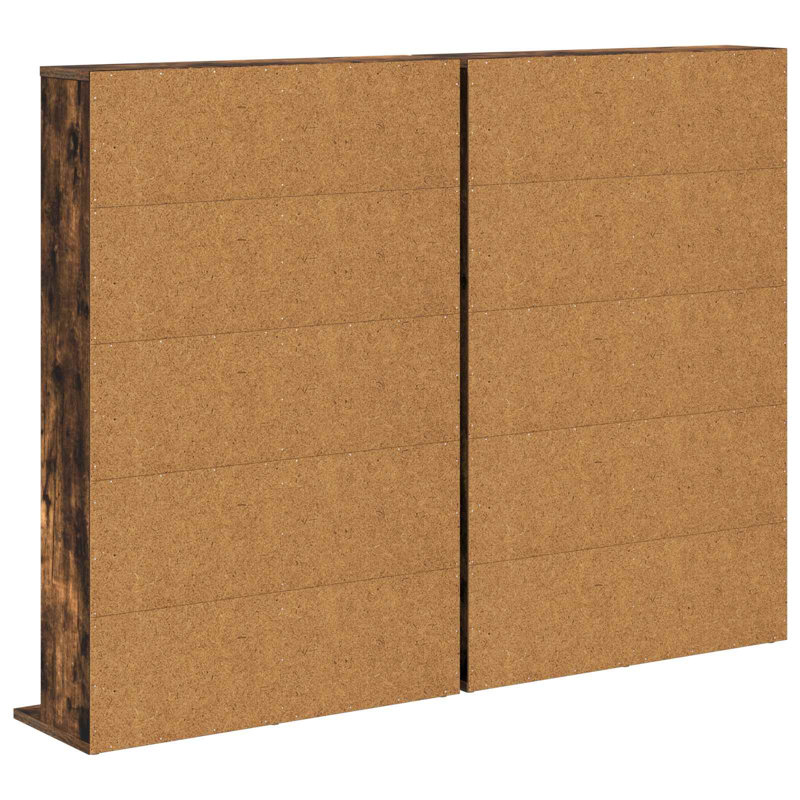 97.5 cm H Media Shelves, Smoked Oak
