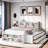 Full Bed With Bookcase Headboard, Under Bed Storage Drawers And Bed-end Storage Case-1416885983