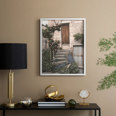Porte Bleue Framed Print - Solid Wood