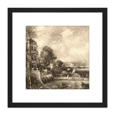 David Lucas Opening Of Waterloo Bridge 1838 by David Lucas - Single Picture Frame Painting