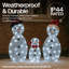 Festive Set of 3 Snowmen 80 Leds