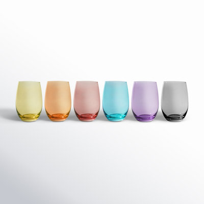 Colorful Stemless Wine Glasses