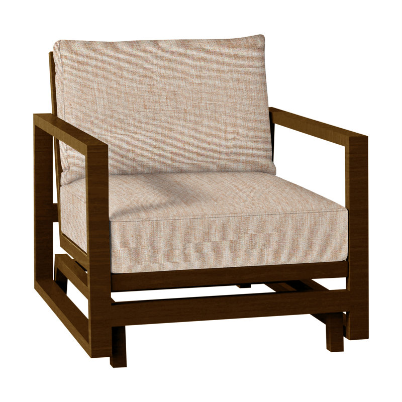 Avondale Patio Lounge Chair with Cushions, No Welt + Standard Fill, Canvas Sand, Chalk