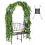 Arche de jardin en métal avec banc Moccha