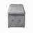 1 Piece Rectangular Storage Ottoman Short Velvet With 2 Set Ottomans (Light Gray)-819654587-819654565