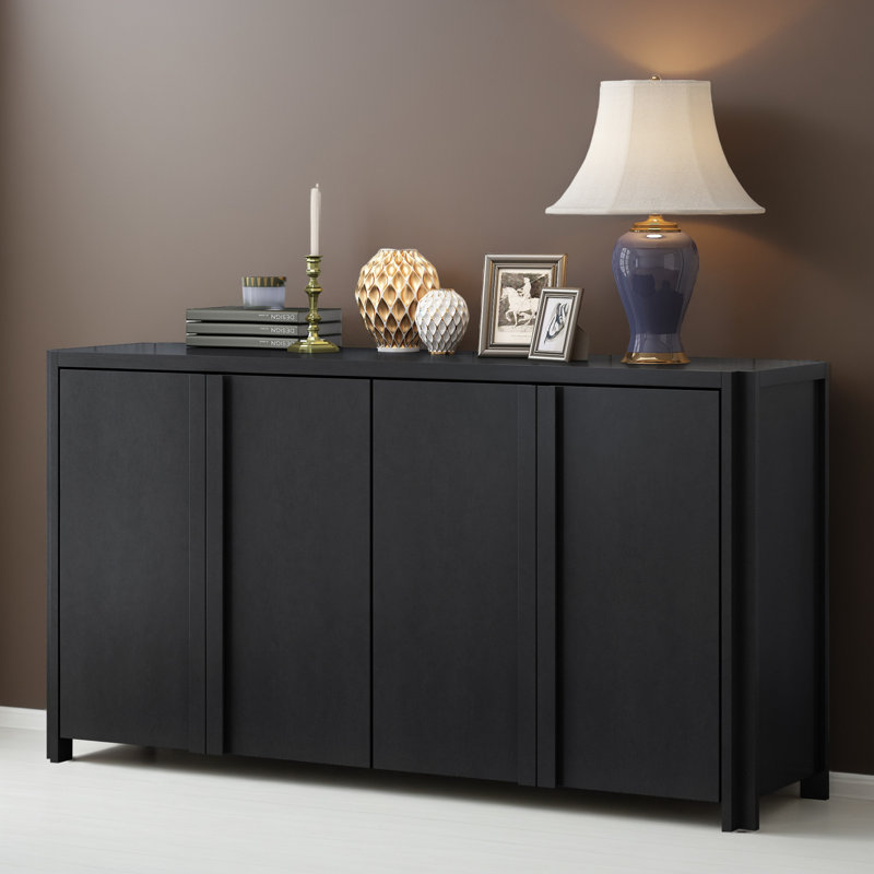 60" Console Table Entryway Sideboard for Hallway Living Room, Black