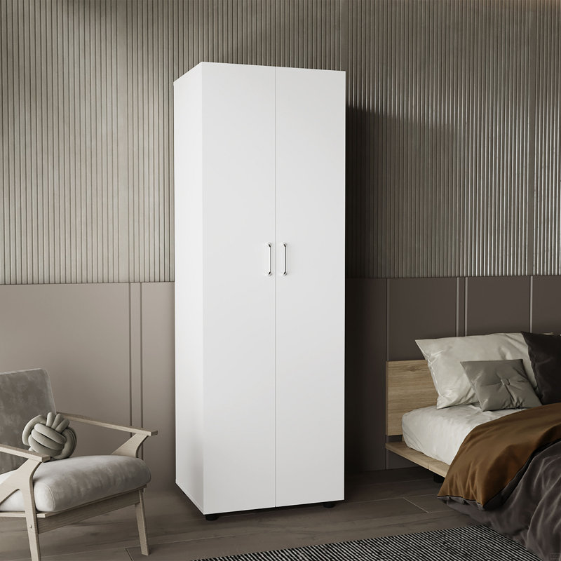 Armoire avec 2 portes et tringle