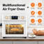 26L Air Fryer Oven, Oil Free Air Fryer with 14 Programmes, Hot Air Circulation Technology, Dishwasher
