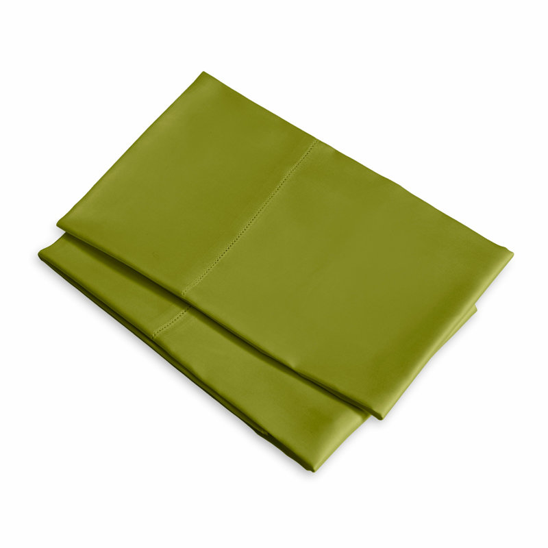 Raffaello Sateen Pillow Case, King Pillowcase, Moss Green
