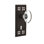 Crystal Oval Interior Mortise Door Knob with Craftsman Long Plate