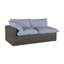 Montecito 75.25" Wide Outdoor Wicker Right Hand Facing Loveseat with Cushions-2060649668-2060664319-2060664123