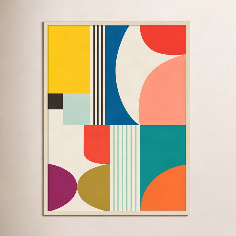 «Mid Century Modern Pattern» par Rachel Lee - cadre photo, Brun, H 41 po x l 31 po x P 1 po