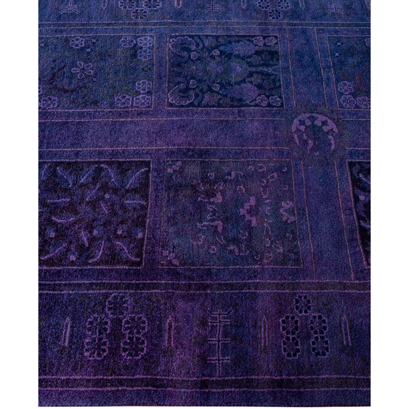 Overdyed One-of-a-Kind 2' 7" X 14' 8" Hand Knotted Area Rug