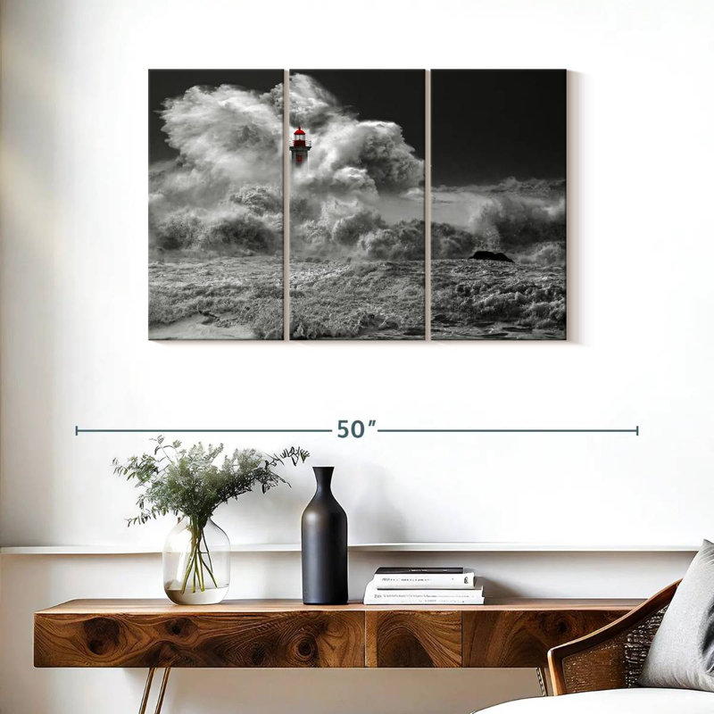 Impression sur toile Rough Sea, H 38 po x l 24 po x P 1,25 po