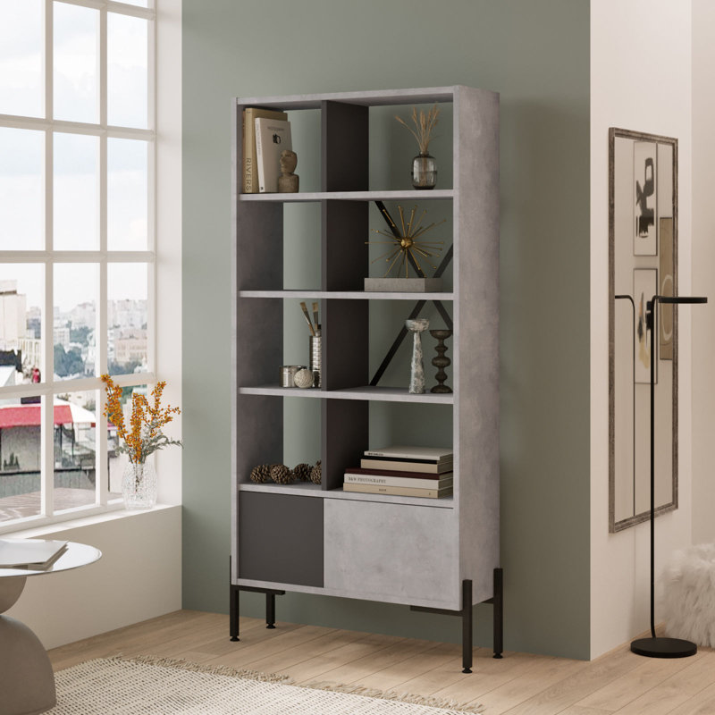 Bibliothèque standard H 63 "x l 31,3" Hermandus, Anthracite