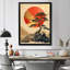 Décoration de coucher de soleil Bonsai doré orange - Japon I-132454202-132454199